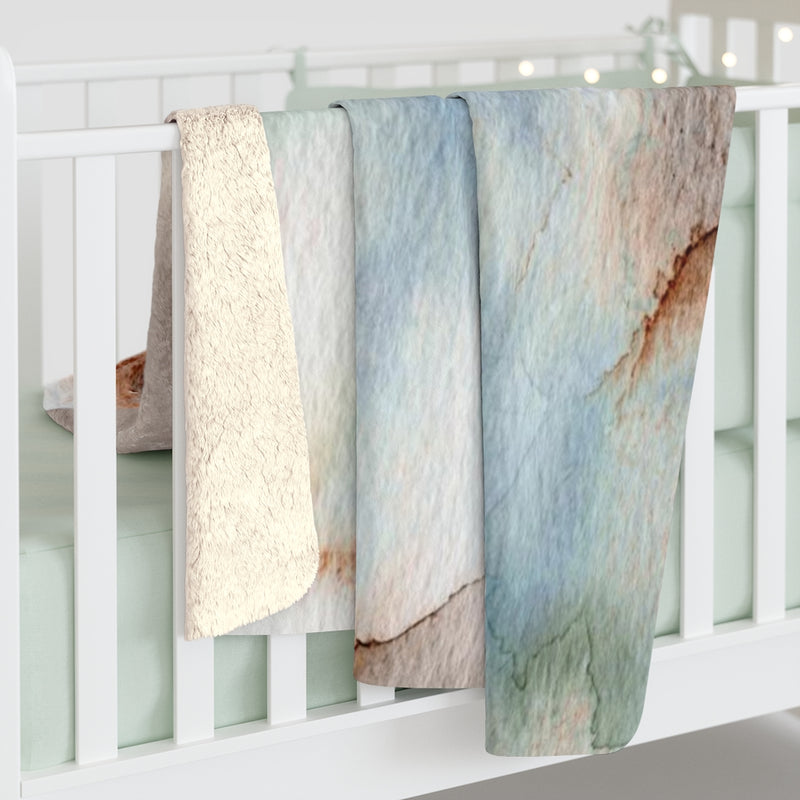 Abstract Comfy Blanket | Rust Blue Ombre