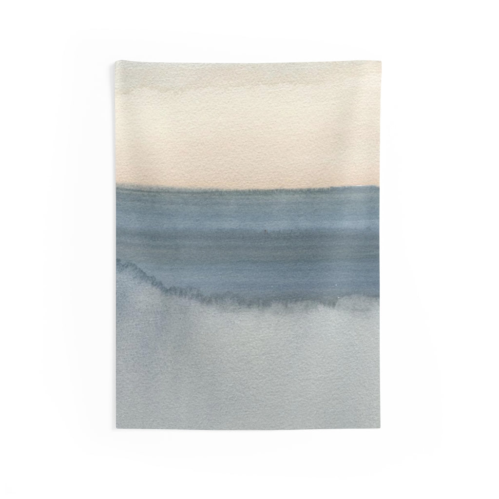 Abstract Tapestry | Dusty Blue Yellow Grey