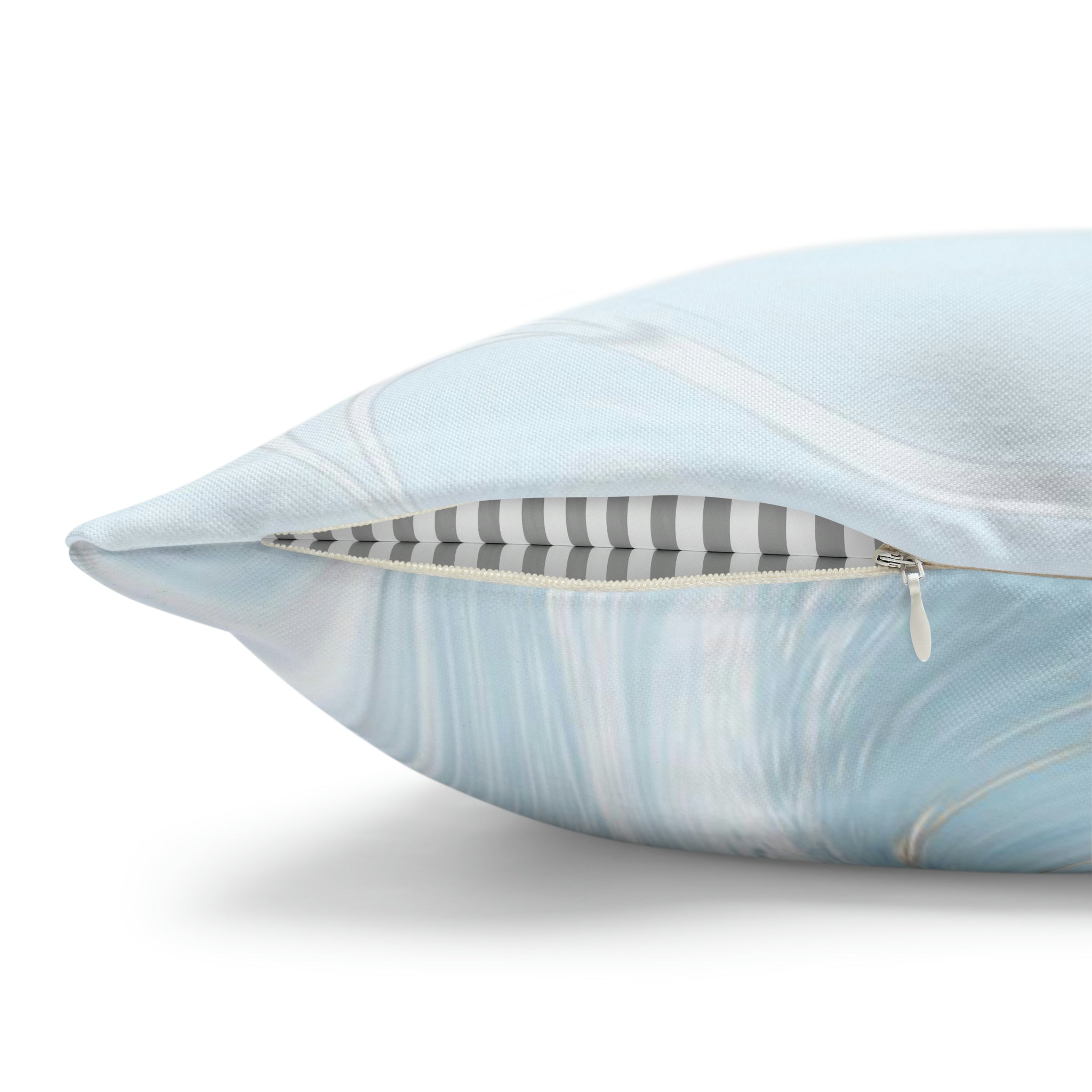 Abstract Pillow Cover | Pale Sky Blue Marble Print