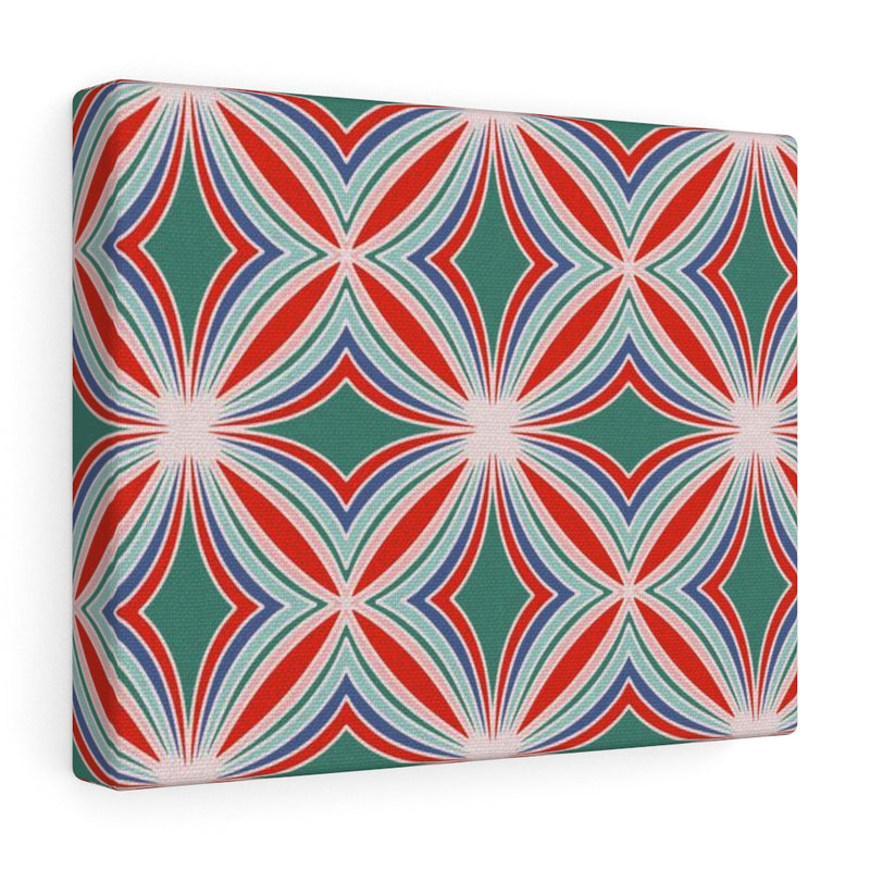 Abstract Canvas Art | Red Green