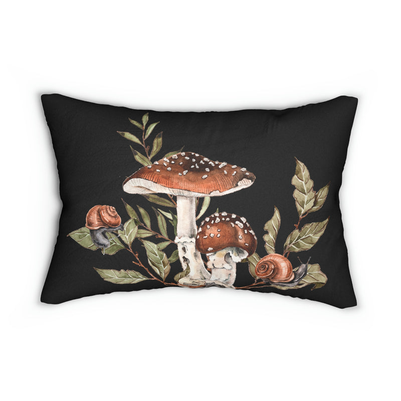 Mushroom Lumbar Pillow | Black Forest