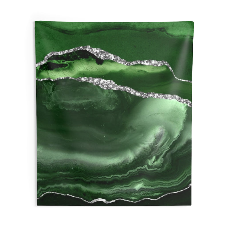 Abstract Tapestry | Green Silver