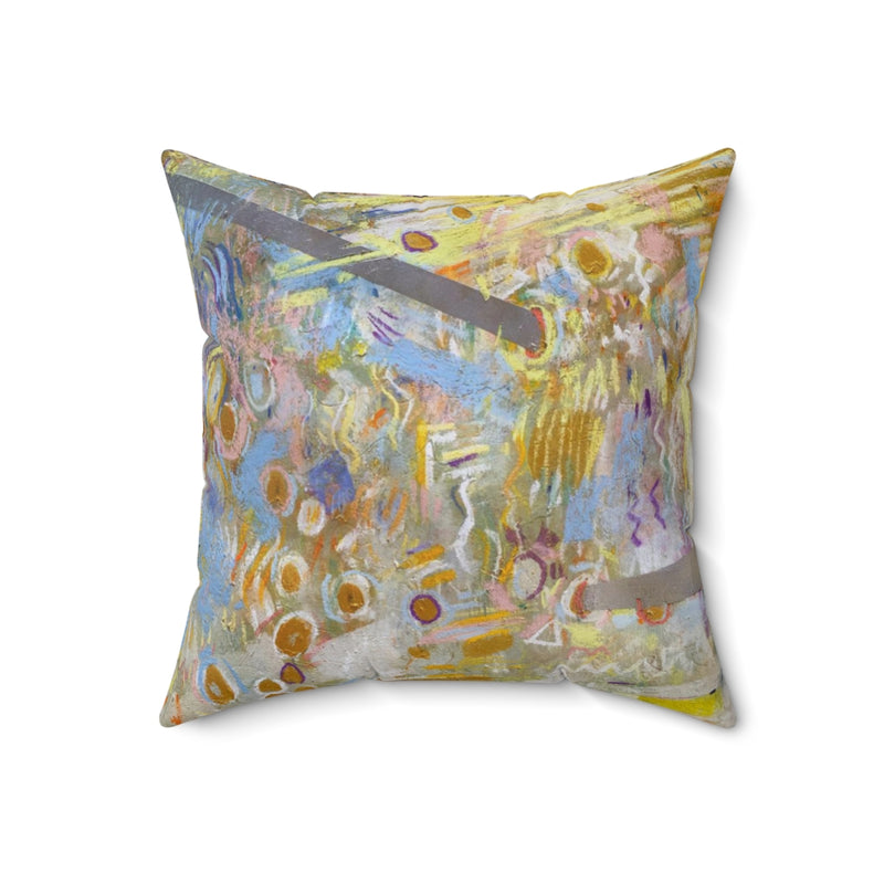 Abstract Pillow Cover | Beige Blue