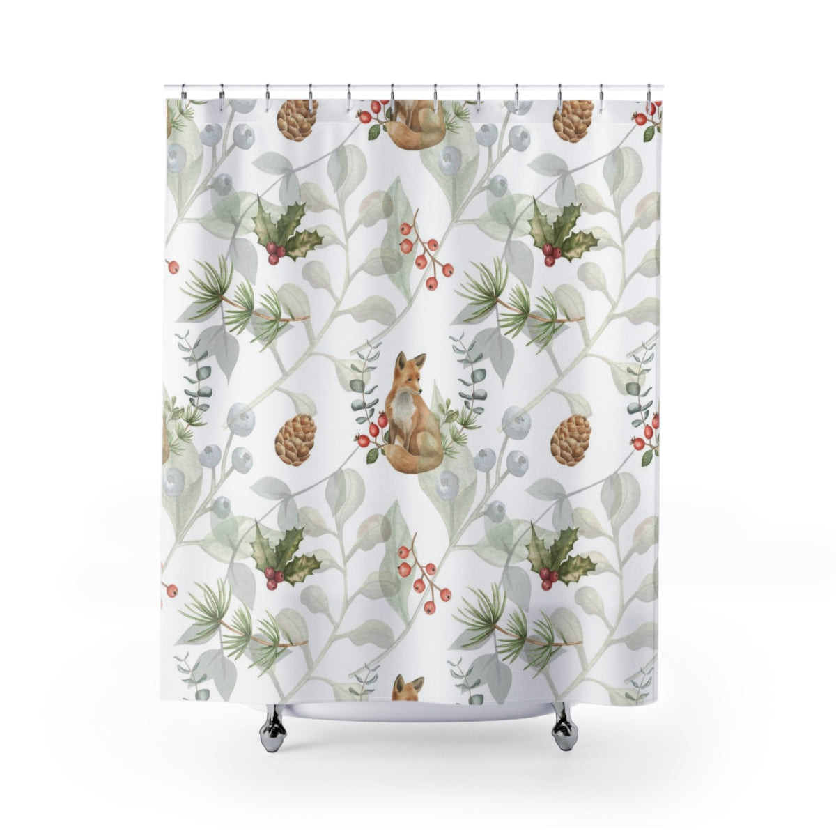 modern boho fabric shower curtain