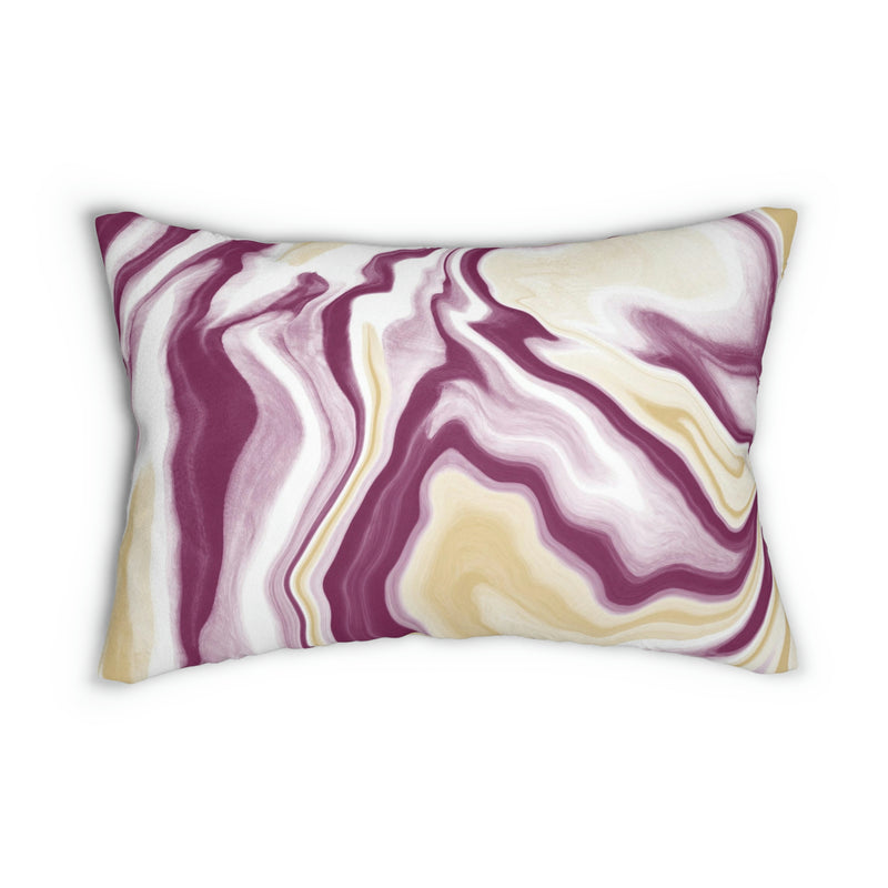 Marble Lumbar Pillow | Violet Purple Beige