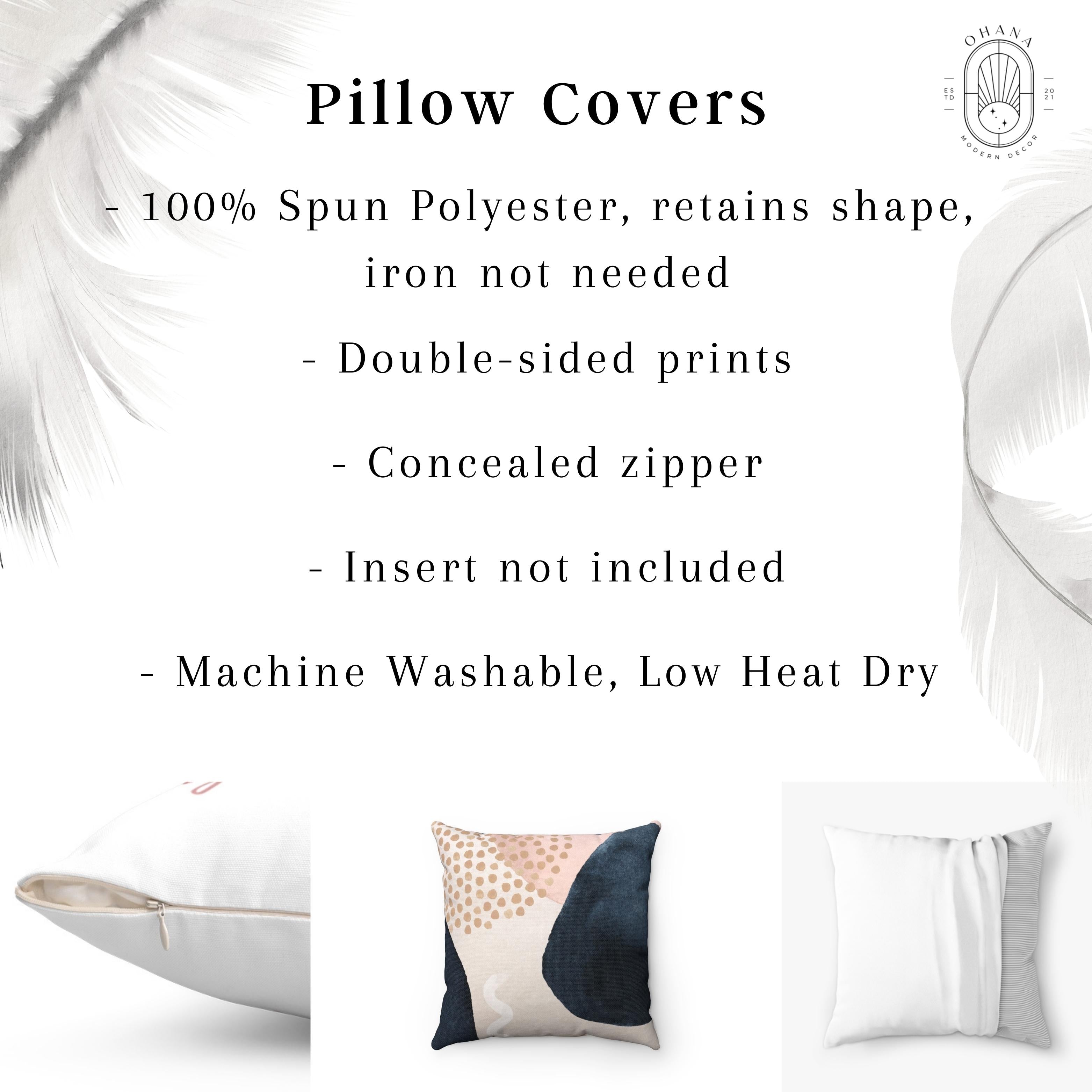 Boho Pillow Cover | Cream Grey Pink Flowers