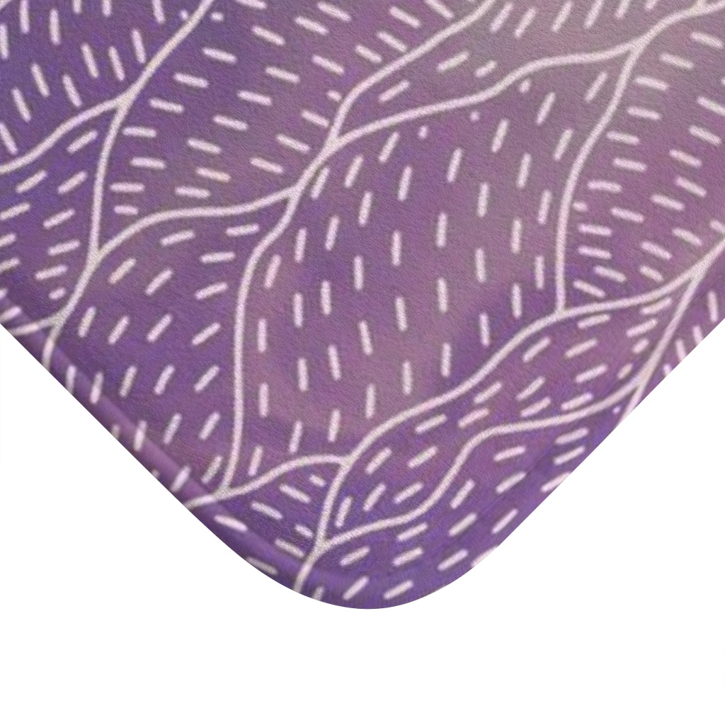 Abstract Bath Mat | Purple Violet Lavender