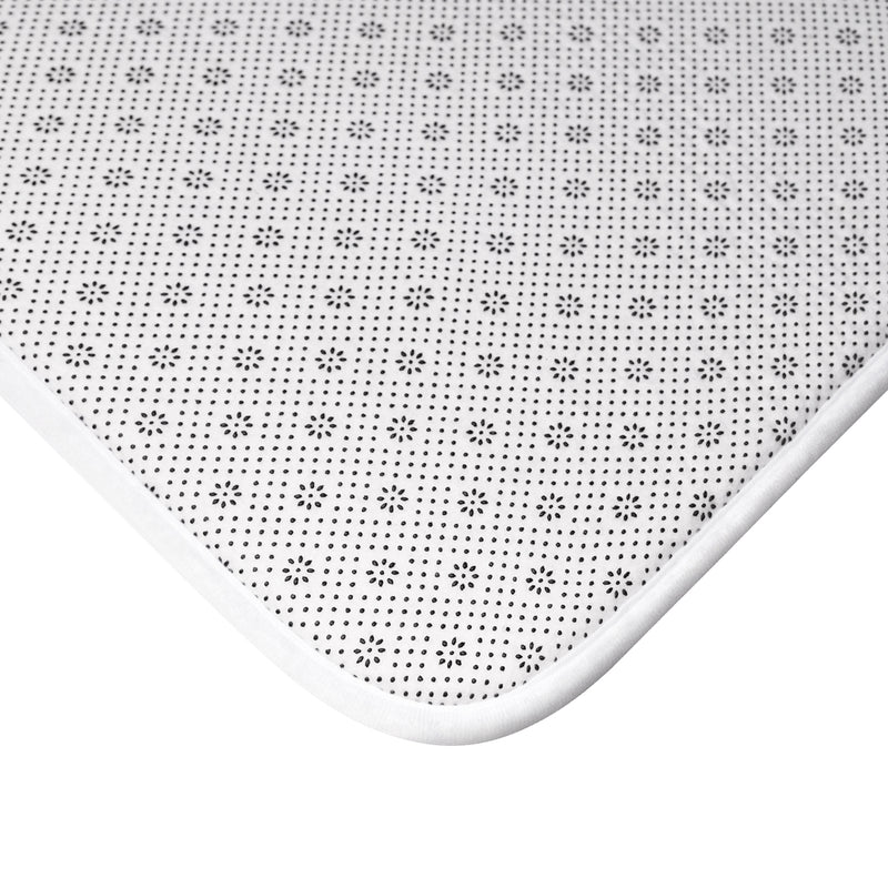 Eucalyptus Floral Bath Mat | Green White