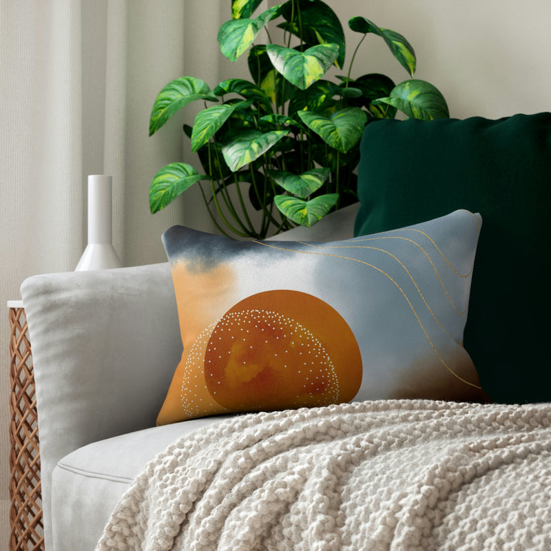 Lumbar Pillow | Navy Burnt Orange