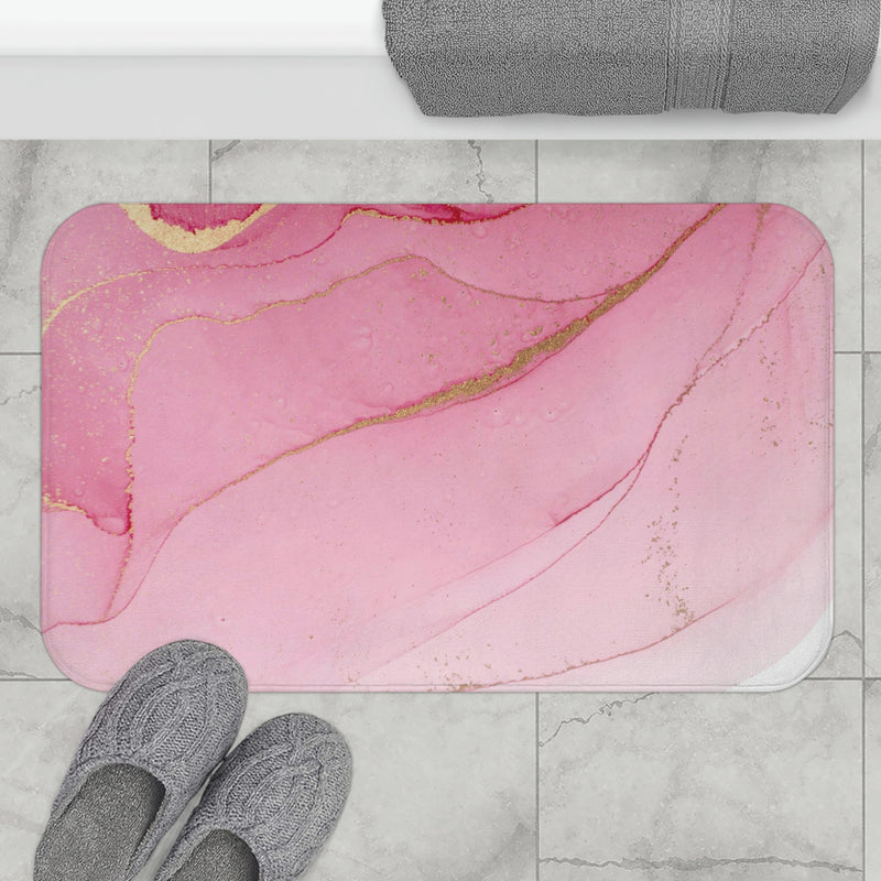 Abstract Boho Bath, Kitchen Mat | Blush Pink Ombre