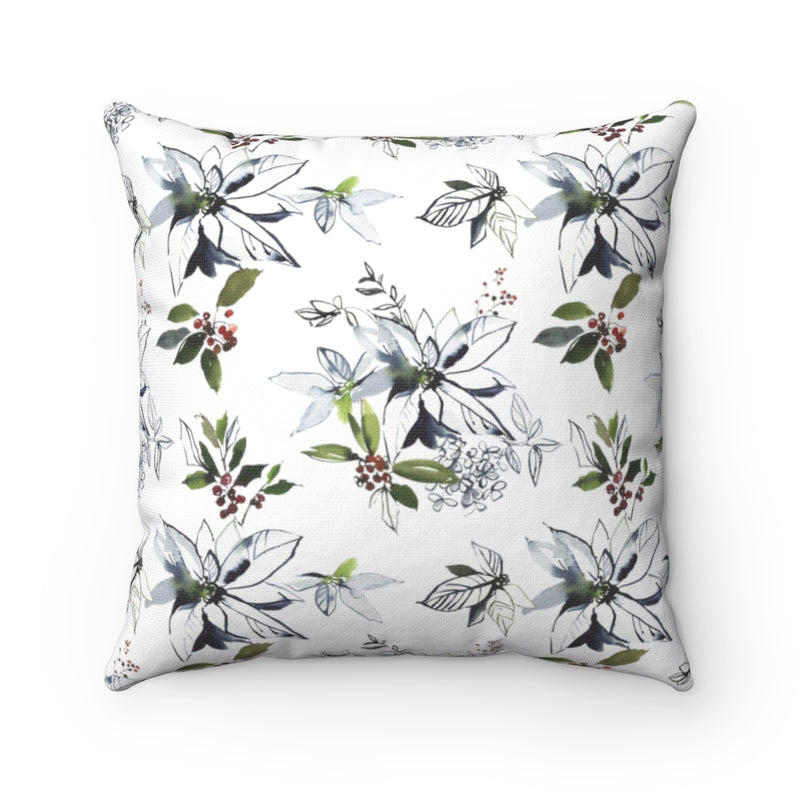 Floral Boho Pillow Cover |  Navy Blue Red Green White