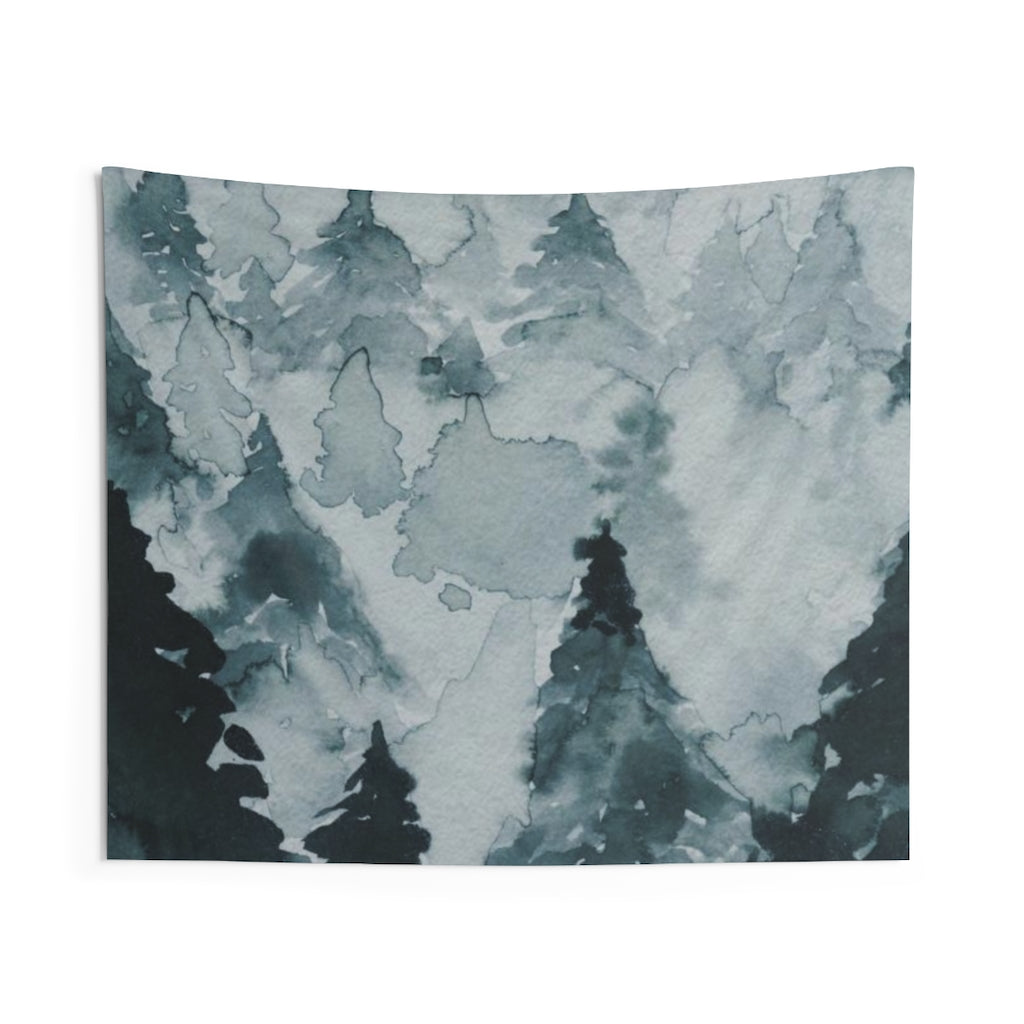 Landscape Tapestry | Indigo Blue Grey