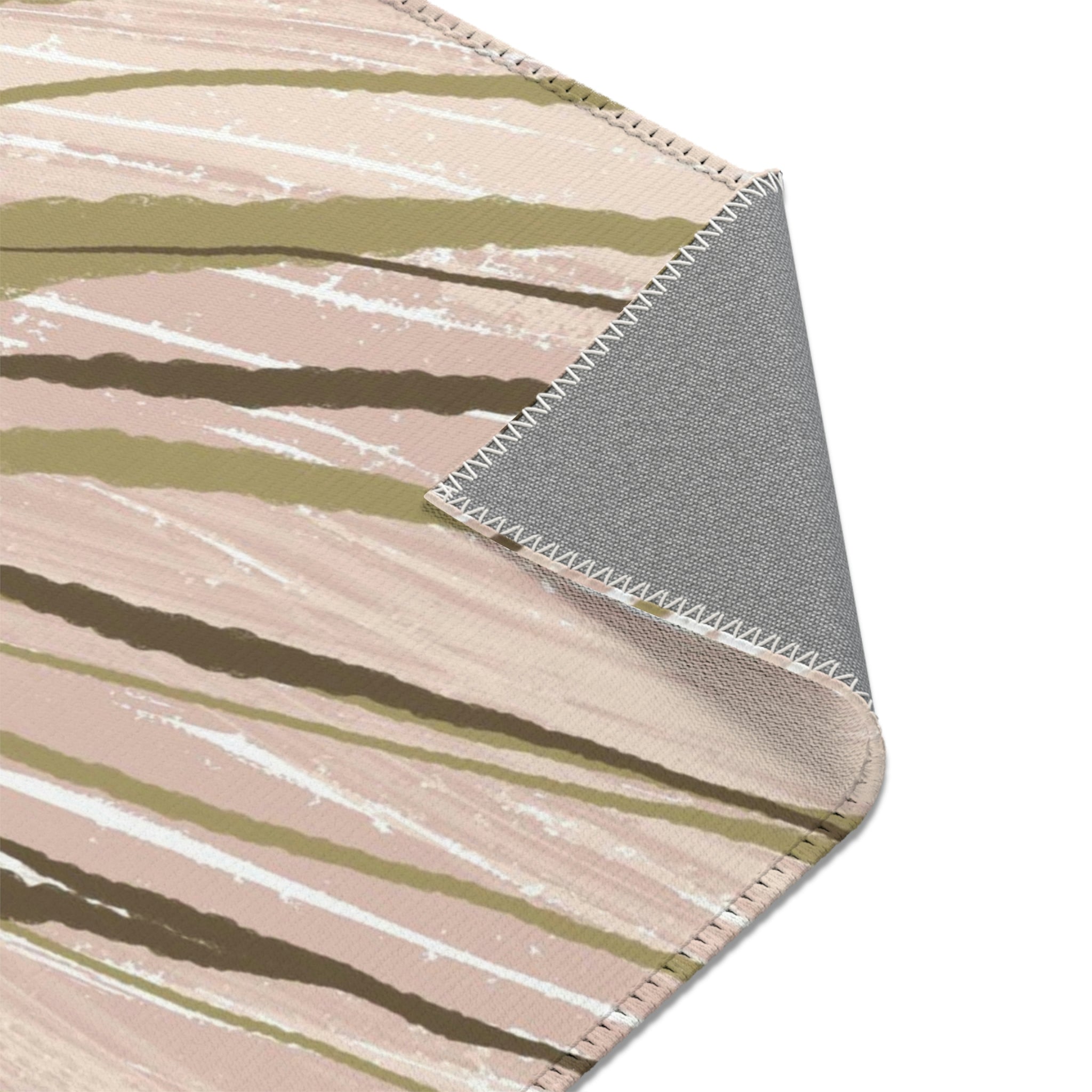 Abstract Area Rug | Blush Pink Green