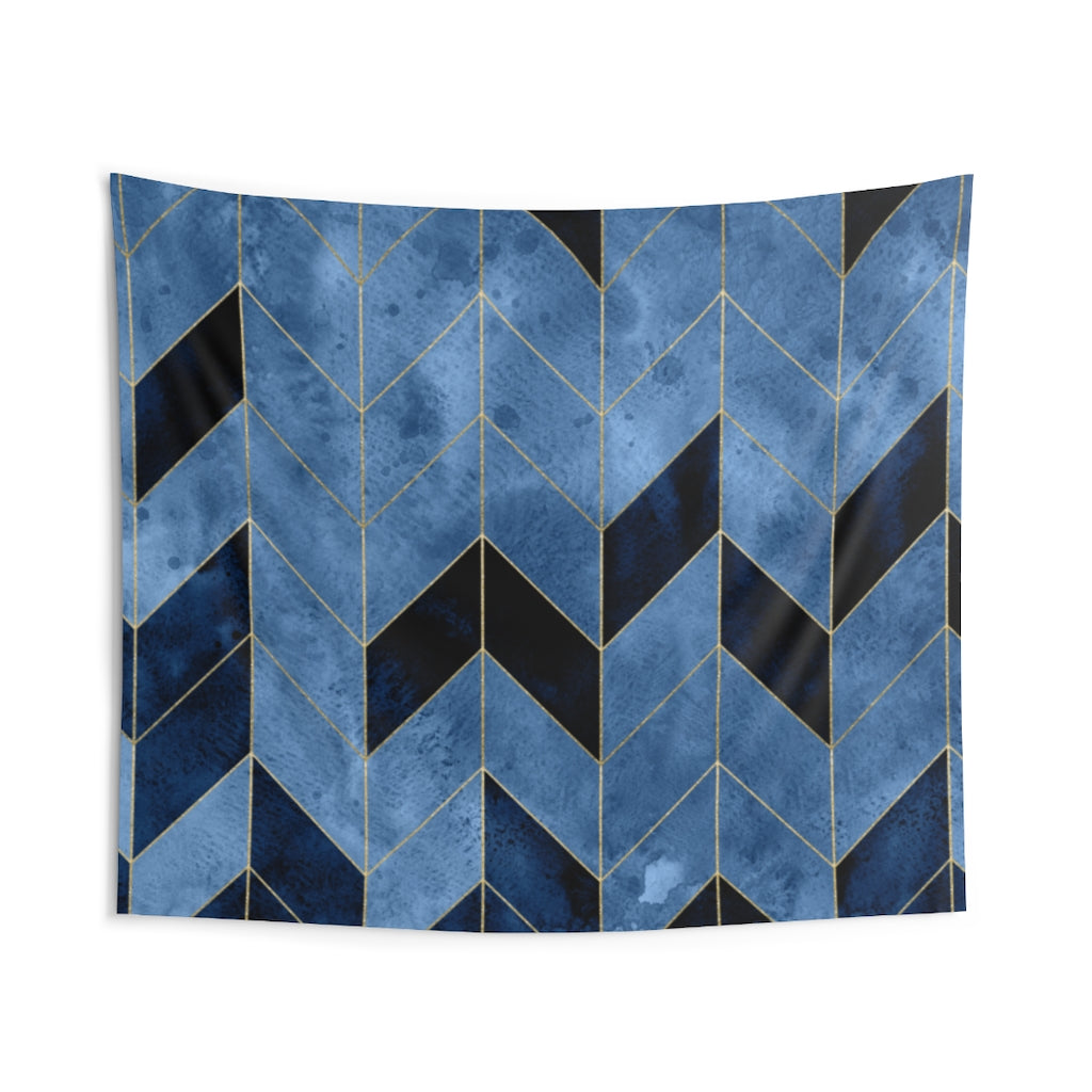 Abstract Tapestry | Royal Blue Gold