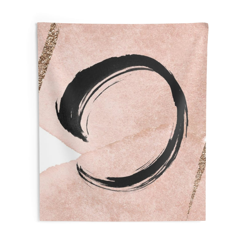 Abstract Tapestry | Black Blush Pink White