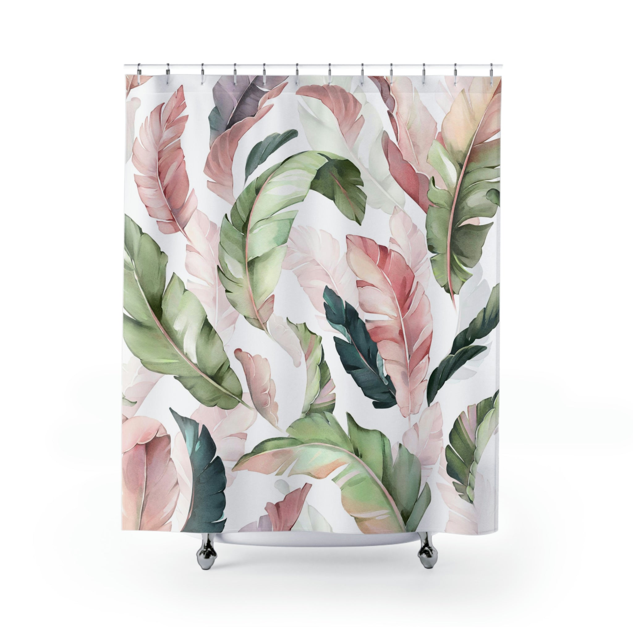 modern boho fabric shower curtain