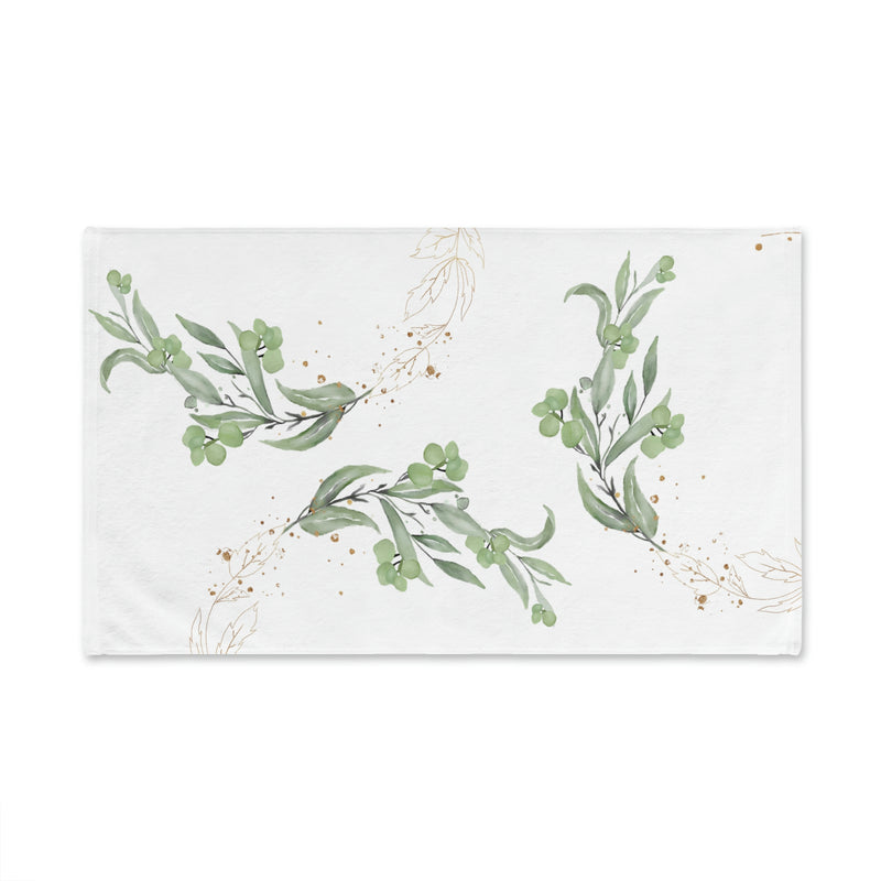 Floral Kitchen, Bath Hand Towel | Sage Green Beige
