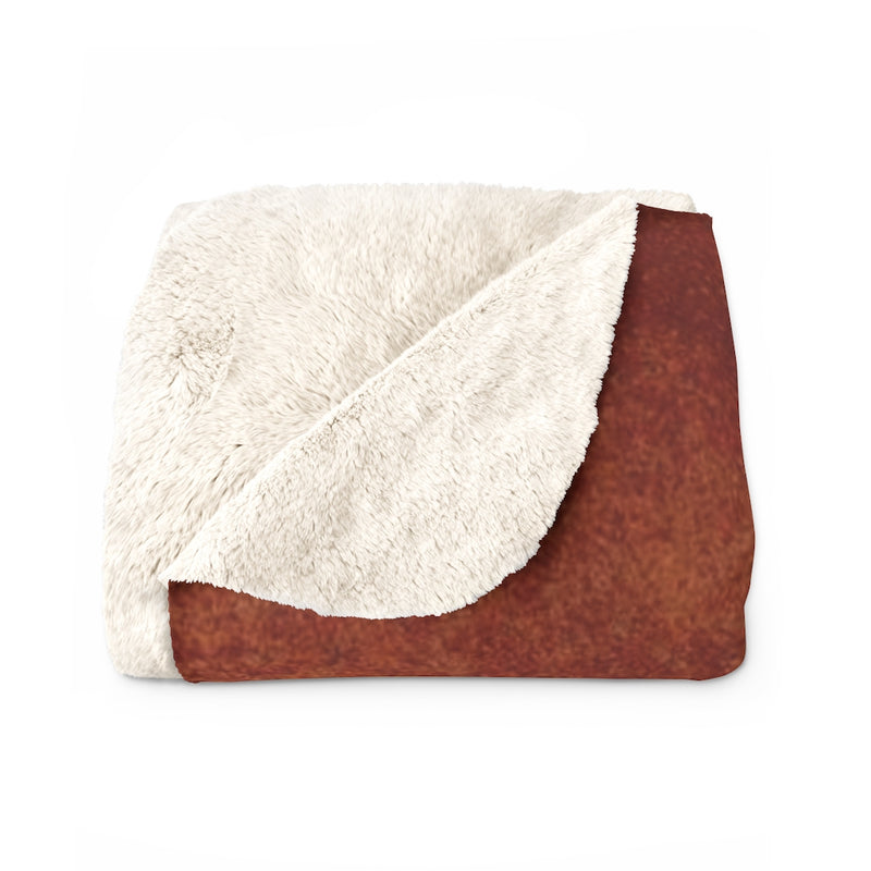 Abstract Comfy Blanket | Rust Beige Navy