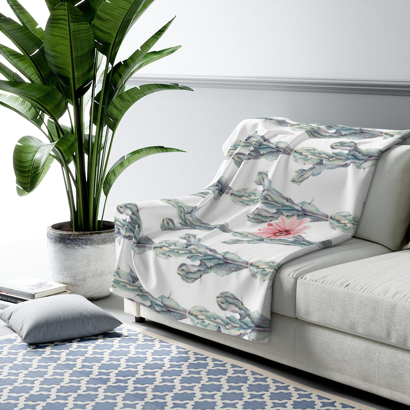 Floral Comfy Blanket | Succulent Cactus Flower