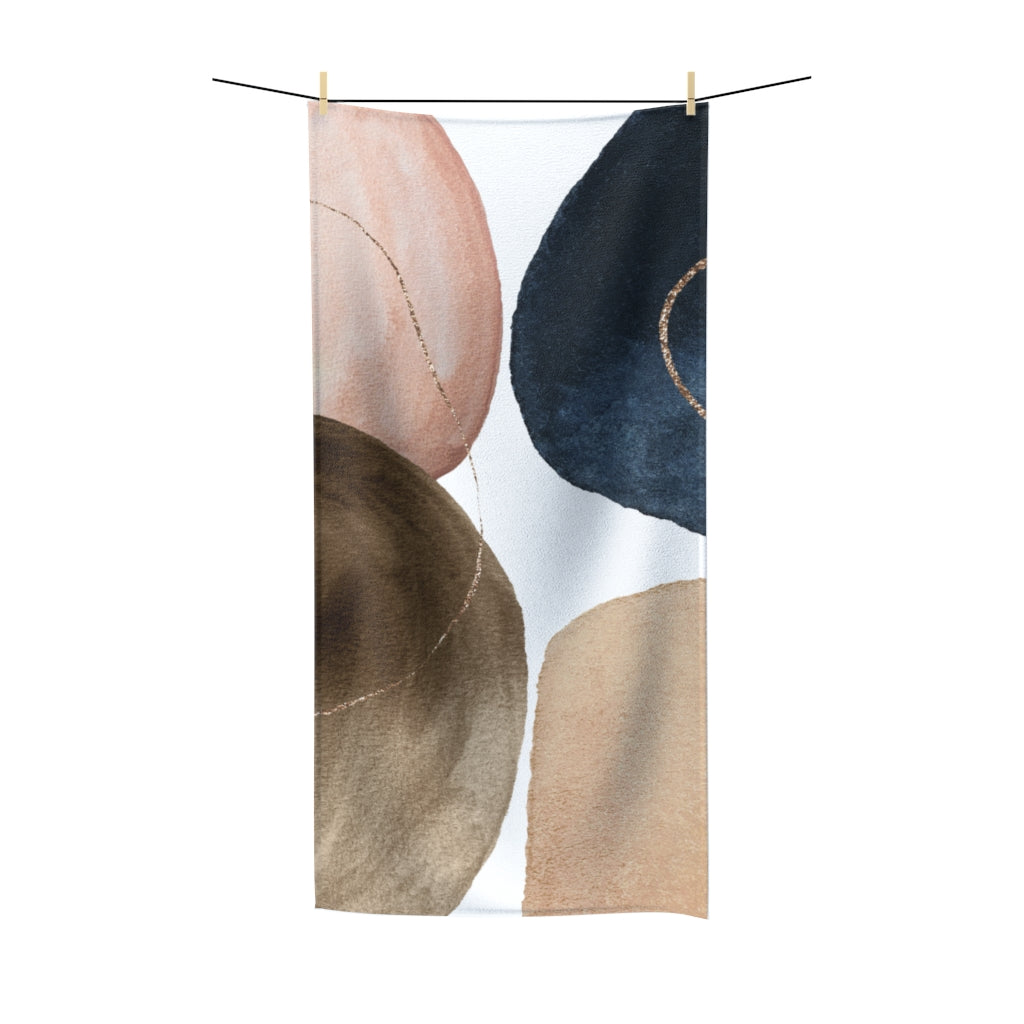 Abstract Bath Towel | Beige Brown