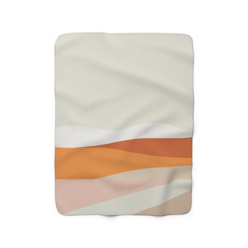 Abstract Comfy Blanket | Beige Orange White
