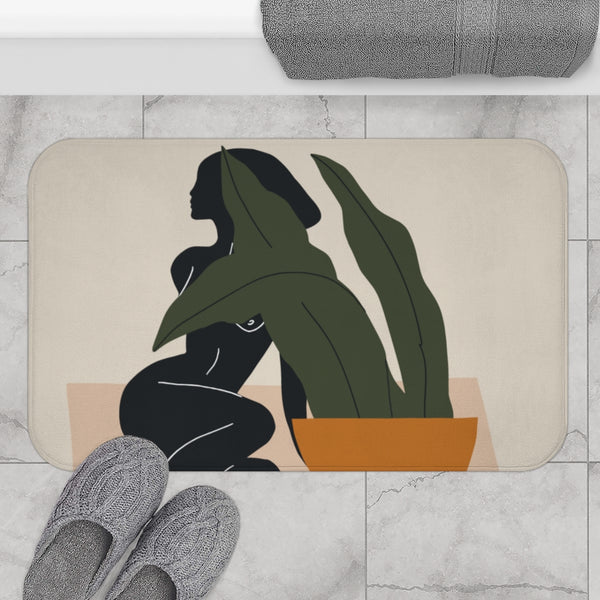 Plant Lover Woman Bath Mat