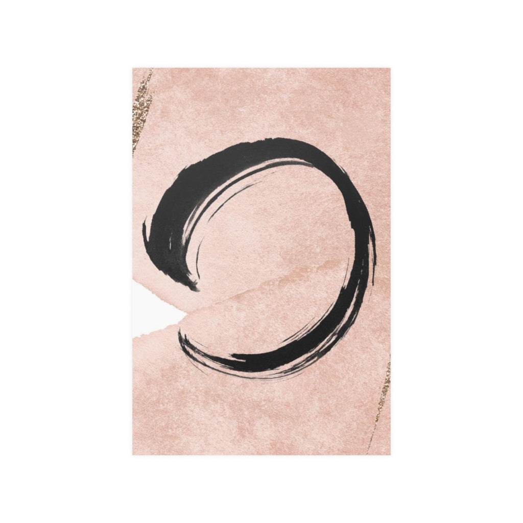 Abstract Boho Art Prints | Blush Pink Black Gold