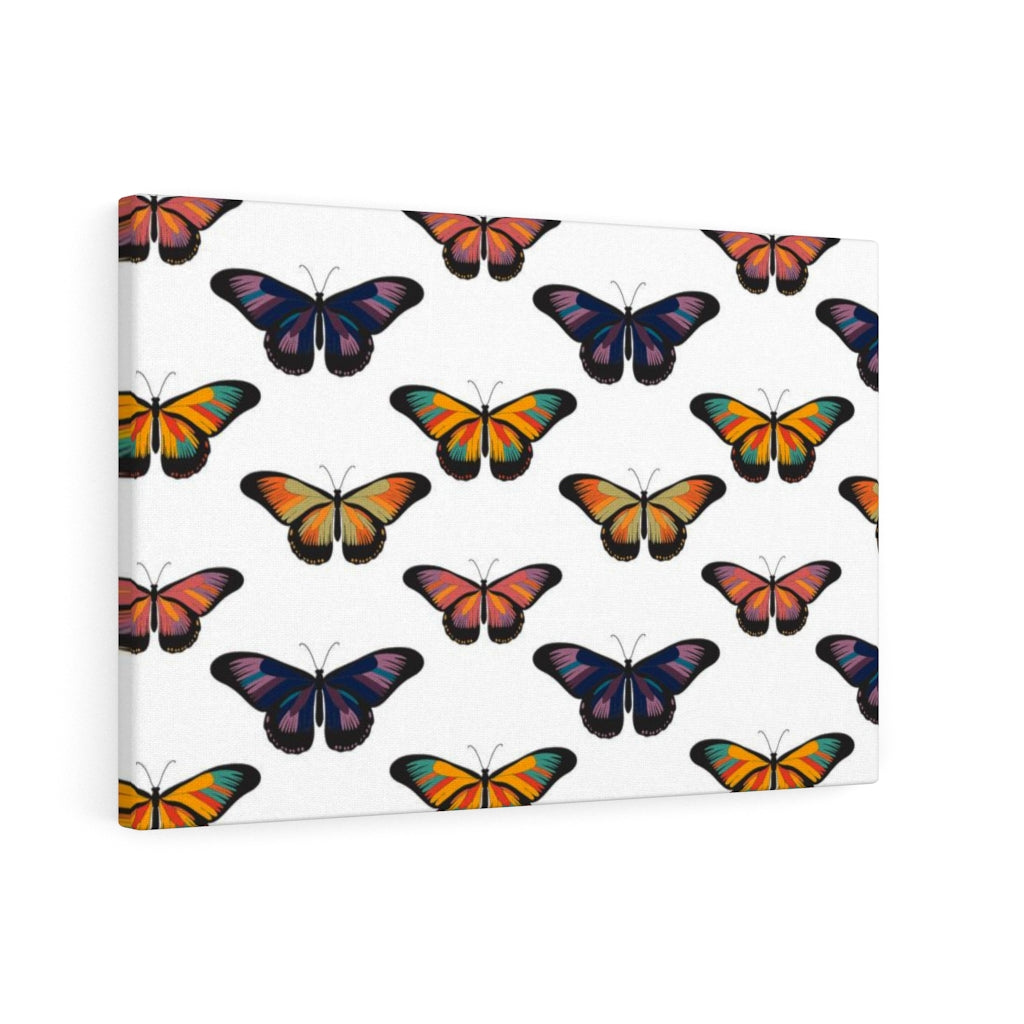 WHIMSICAL WALL CANVAS ART | White Rainbow Butterflies