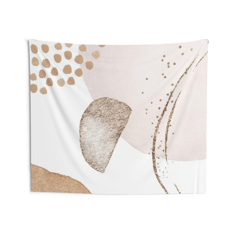 Abstract Tapestry | White Beige Gold