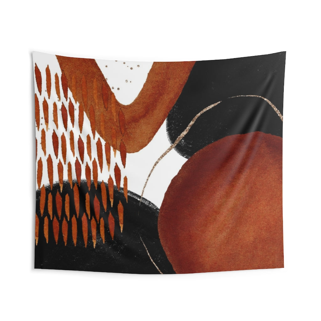 Abstract Tapestry | Rust Black White