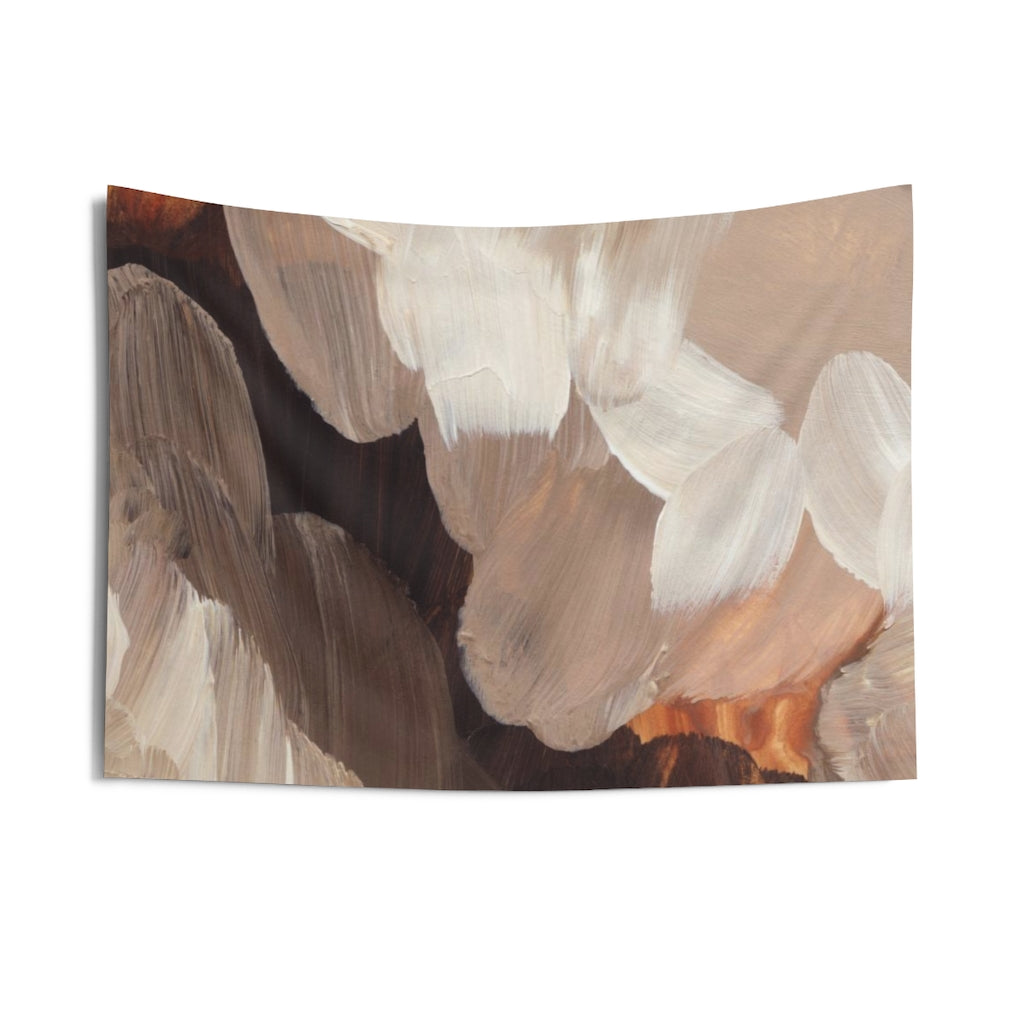 Abstract Tapestry | Cream Beige Orange Brown