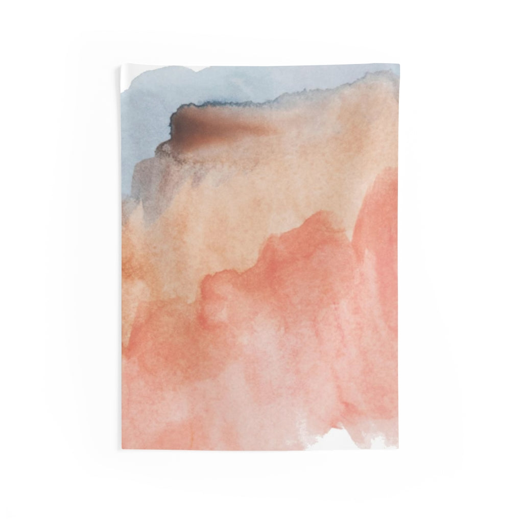 Abstract Tapestry | Salmon Pink Beige Blue