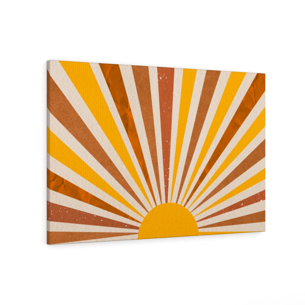 RETRO CANVAS ART | Orange Red Yellow Rising Sun