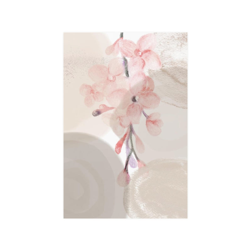 Abstract Boho Art Prints | Blush Pink Cream Floral