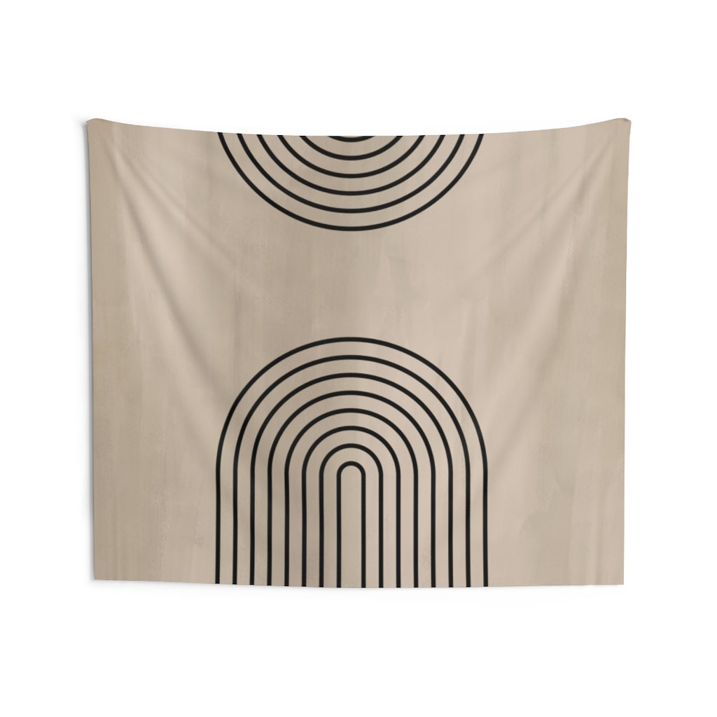 Abstract Tapestry | Black Beige