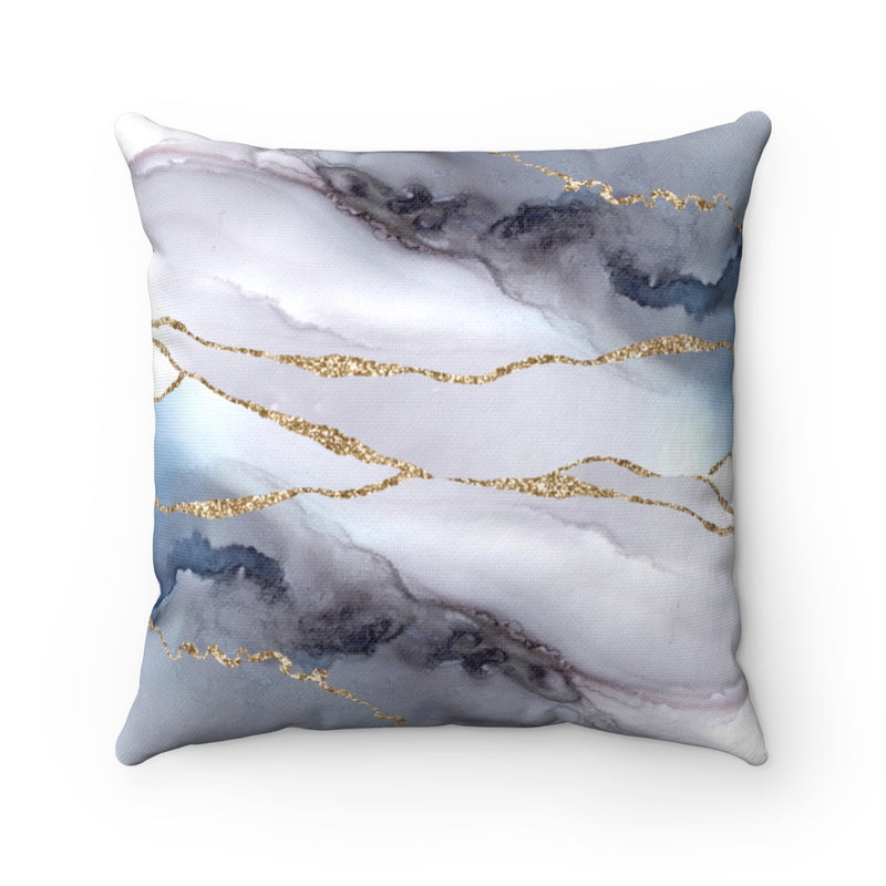 Abstract Boho Pillow Cover | Grey White Gold