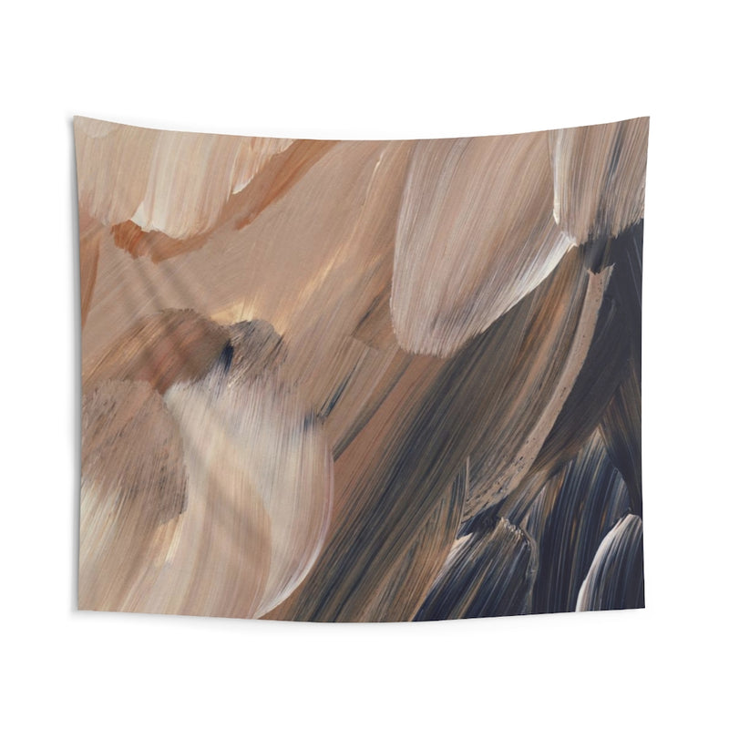 Abstract Tapestry | Beige White Navy