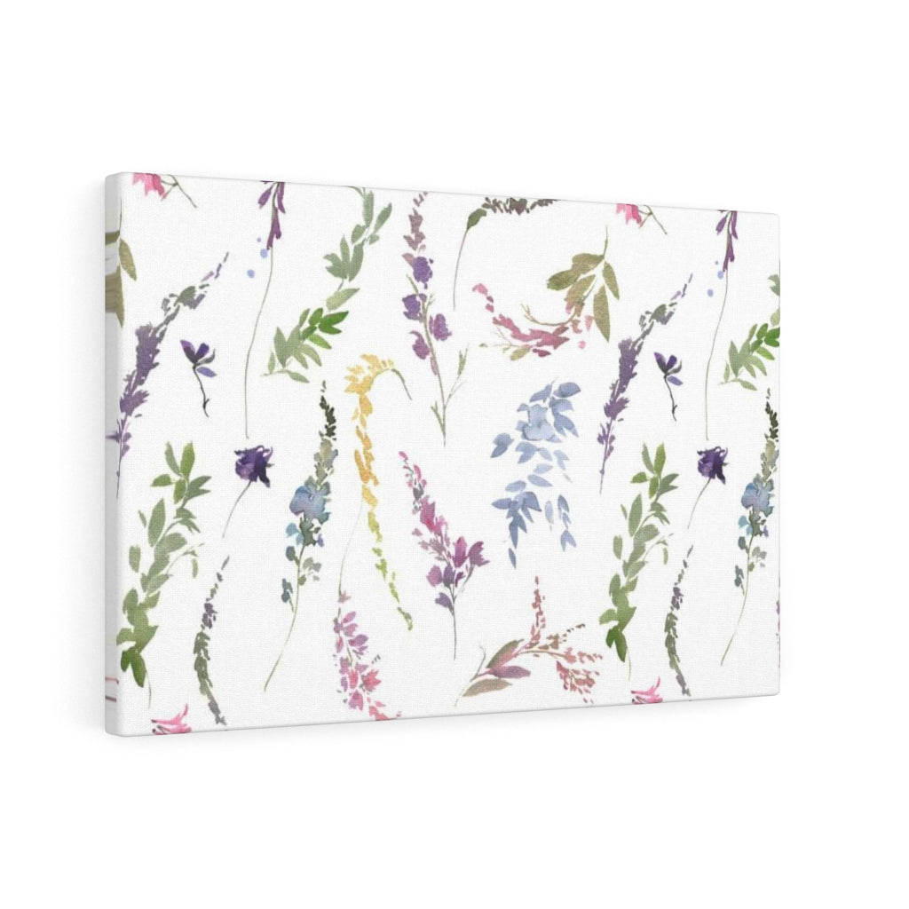 FLORAL WALL CANVAS ART | White Lavender Blue Pink