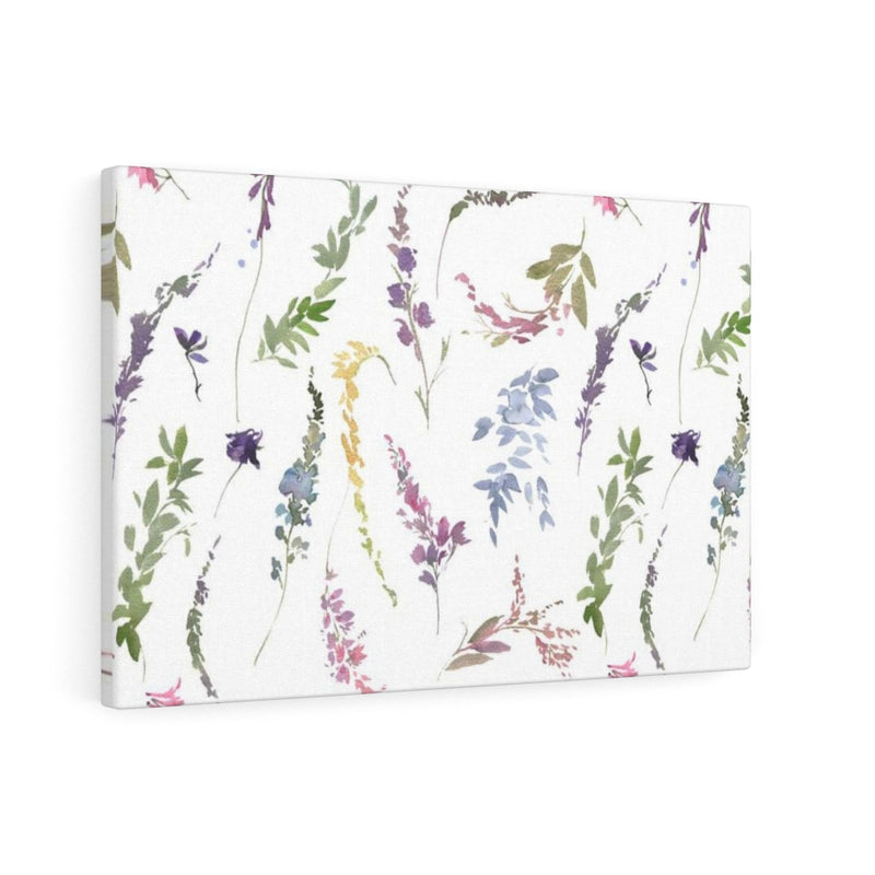 FLORAL WALL CANVAS ART | White Lavender Blue Pink