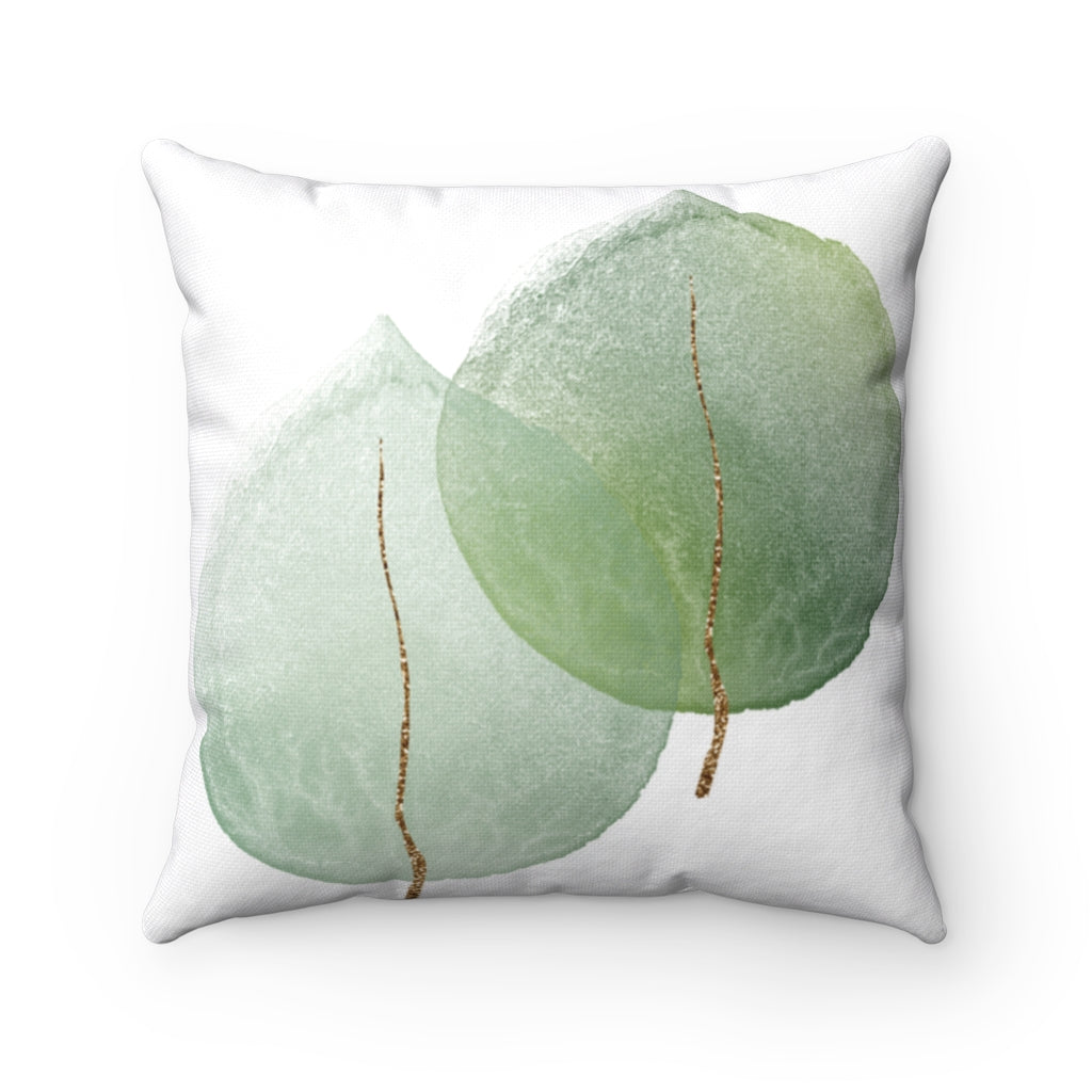 Boho Pillow Cover | Green Leaves