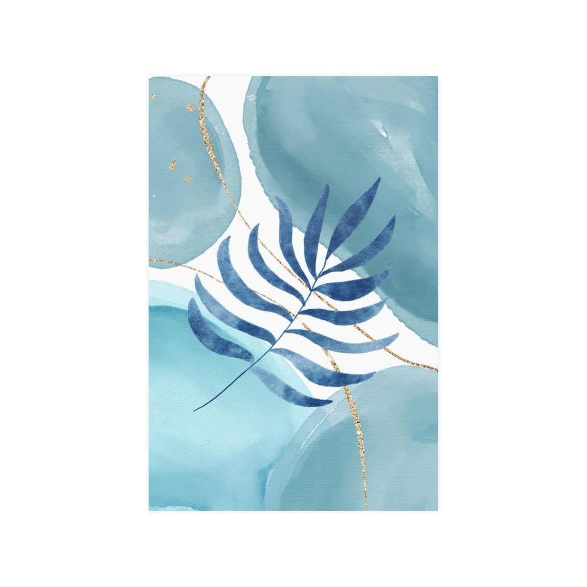 Abstract Art Wall Decor | Teal Blue Navy Hygge