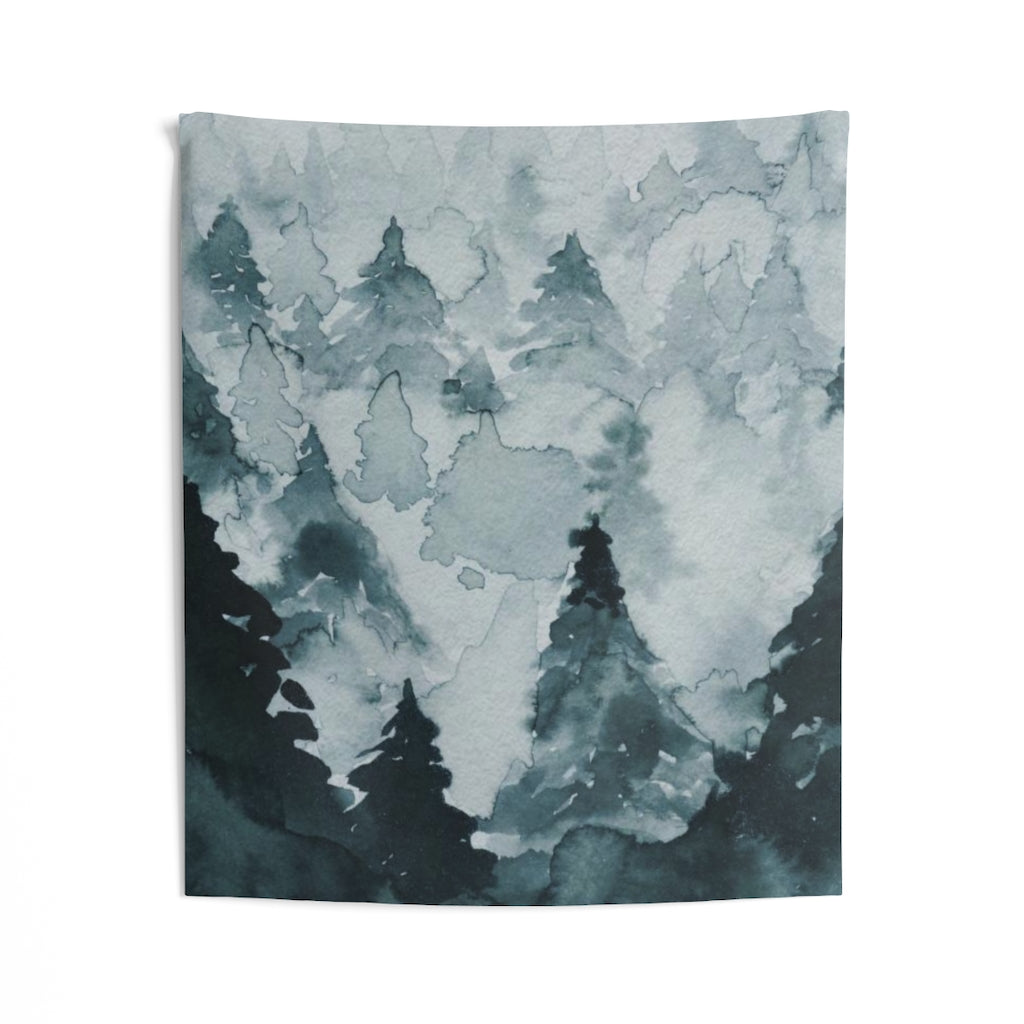 Landscape Tapestry | Indigo Blue Grey