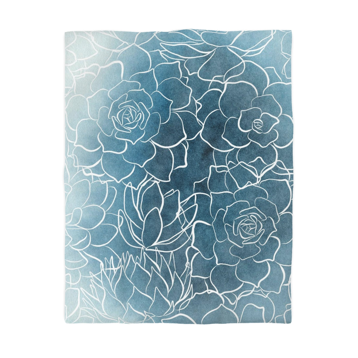 Floral Duvet Cover | Hygge Denim Blue