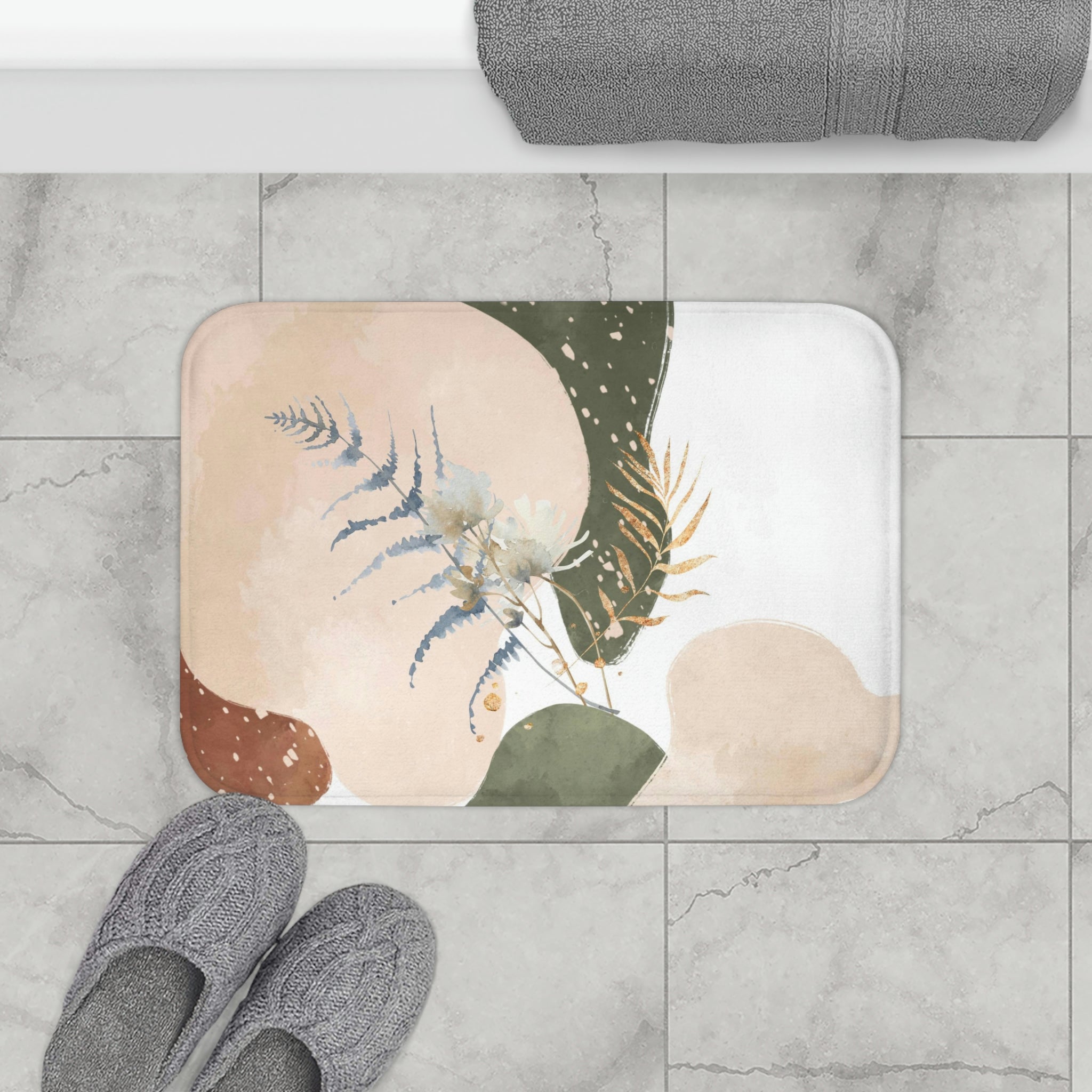 Floral Soft Bath Mat