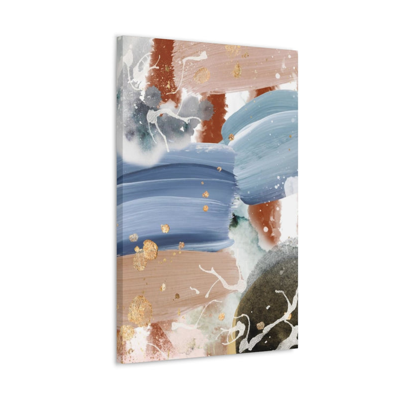 Blue Abstract Canvas Watercolor Wall Art