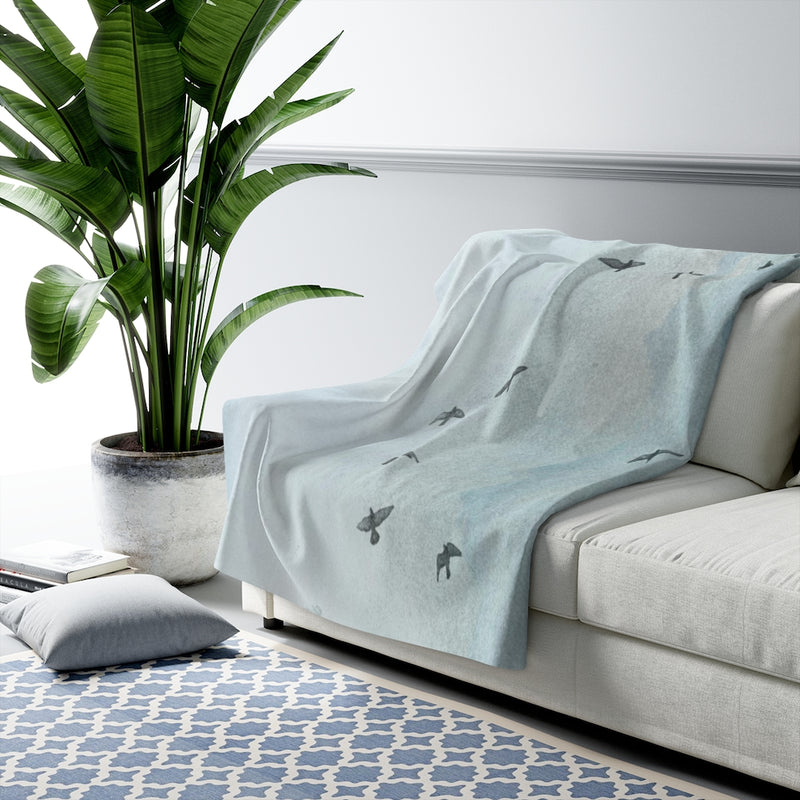Abstract Comfy Blanket | Blue Green Hills