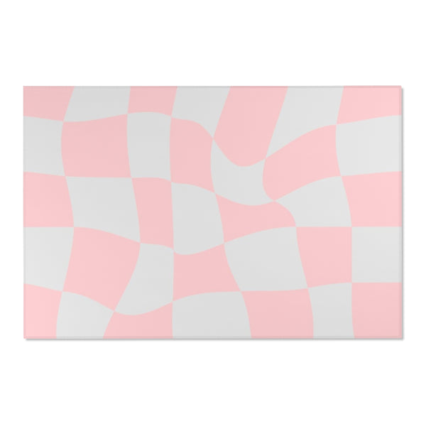 Checkered Area Rug | Pastel Retro Preppy