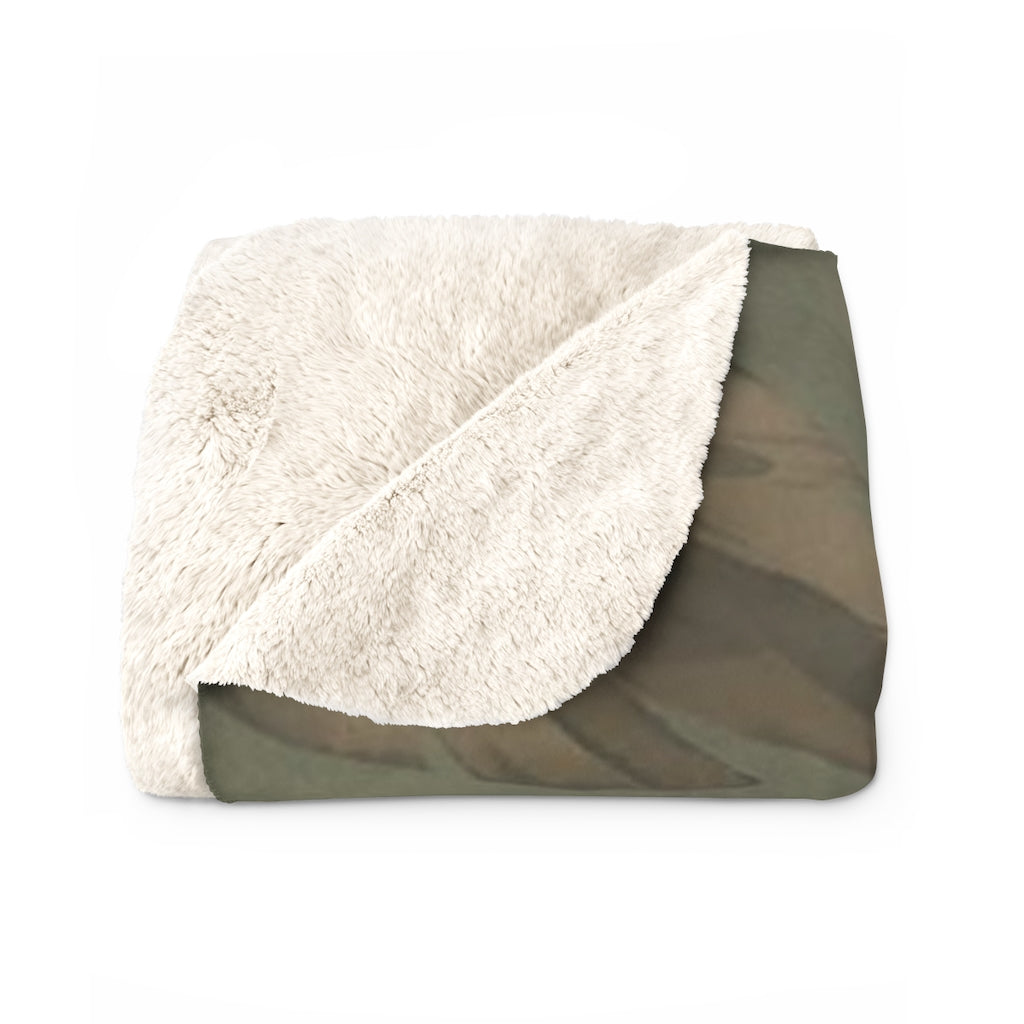 Floral Comfy Blanket | Tropical Green Brown Leaves