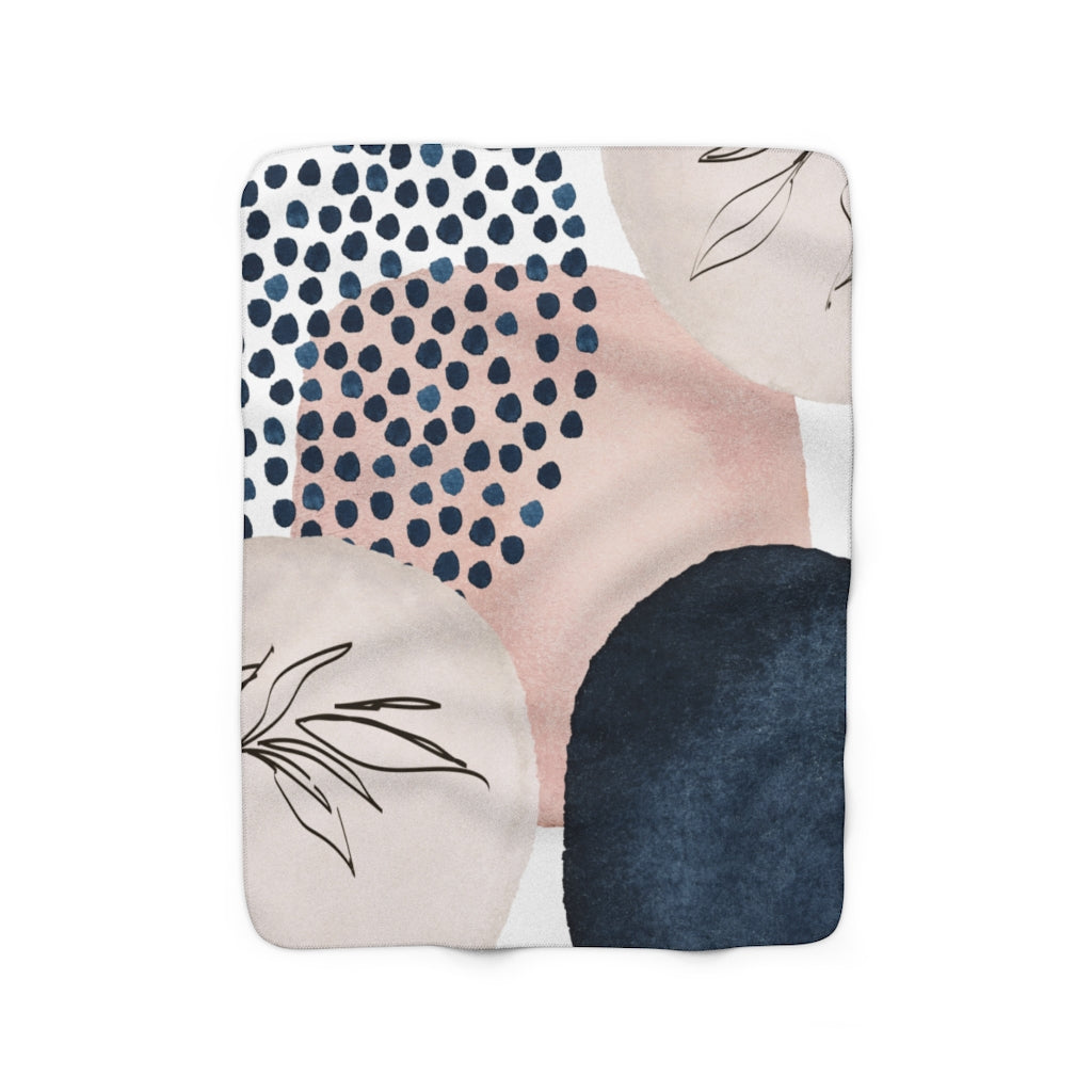 Abstract Blanket, Navy Ivory