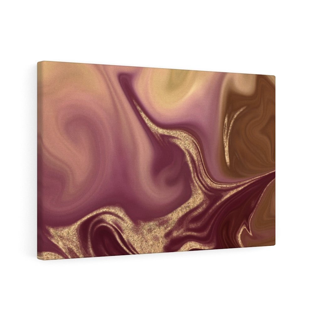 ABSTRACT WALL CANVAS ART | Burgundy Gold Marble